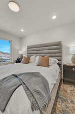 Bedroom with recessed lighting