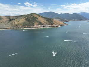 Water view with mountains