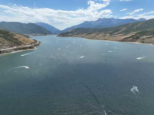 Water view featuring a mountainous background