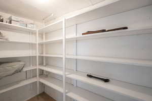 View of storage room in basement