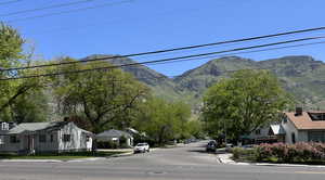 View of mountains from the front porch.