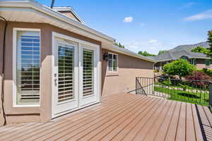 Deck with a mountain view