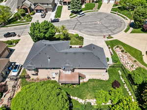 Aerial view of residential area