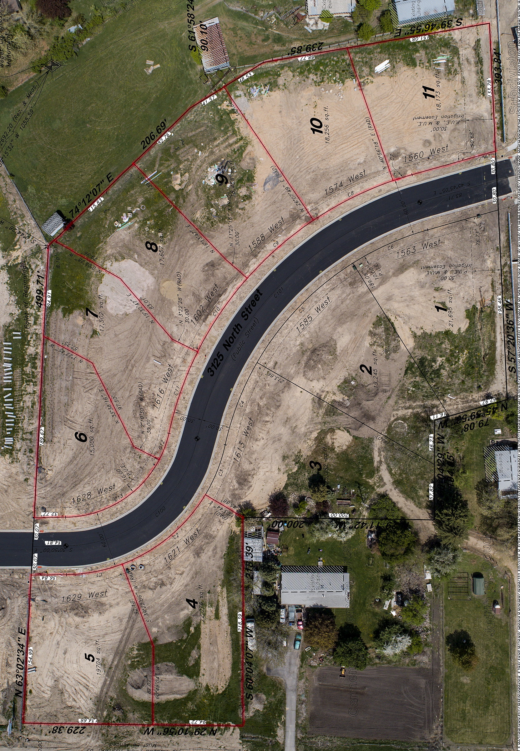 View of property location featuring property boundaries highlighted