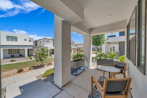 View of patio featuring a residential view