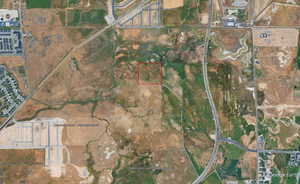 Aerial view of property's location with property boundaries highlighted