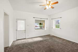 Living room with large windows
