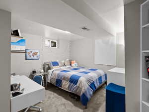 View of carpeted bedroom