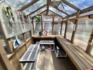 Storage with a sauna / steam room