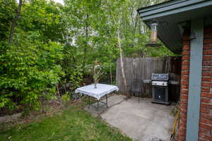View of patio / terrace with stream /canal!