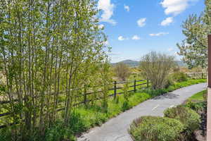 View of yard featuring a mountain view