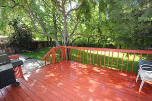 Deck with area for grilling