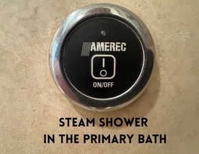 Control for steam shower in primary suite