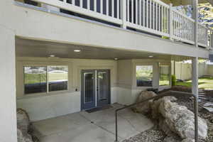 Cozy covered patio of the AUD