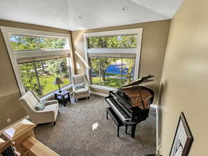 Formal living room with high ceilings and tons of natural light