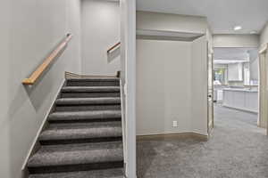 Hallway entering the basement