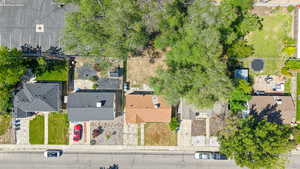 Aerial view of residential area