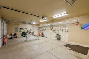 Garage with electric panel