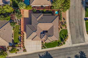 View from above of property