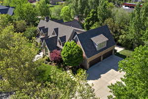 View from above of property