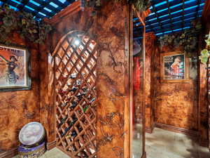 View of wine cellar interior