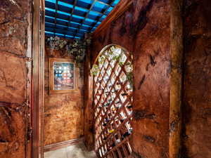 View of wine cellar interior
