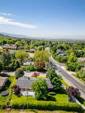 Aerial view of residential area
