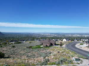 Aerial perspective of suburban area