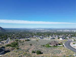 Aerial perspective of suburban area