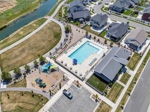 Jordan River and community  pool