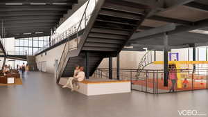 Exterior space with stairway