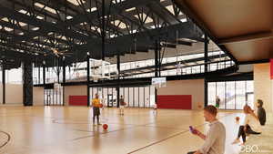 View of basketball court featuring community basketball court