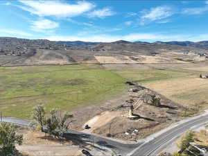 Mountain view with rural landscape