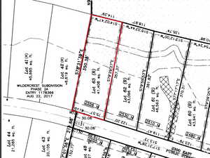 Map showing property parcels