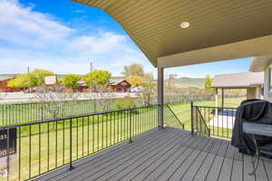 View of wooden terrace