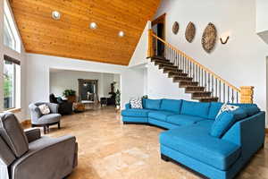 Vaulted Ceilings, Stairway to Master Bedroom