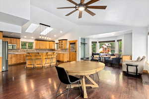 Vaulted Ceiling, Wood Flooring, New Ceiling Fan and Lighting Package