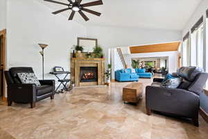Large Windows, Natural Light, Wood Ceiling and Casing, Entrance to Outside Deck