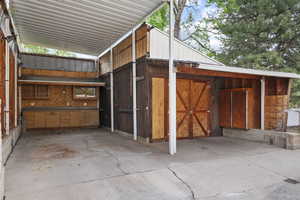 RV Parking connected to large workshop