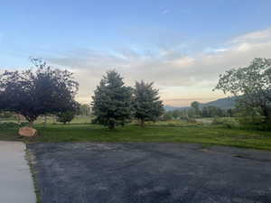 View of street with a mountain view