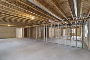 View of unfinished basement