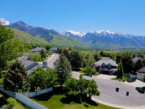 Mountain view with nearby suburban area