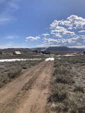 Mountain view with rural landscape