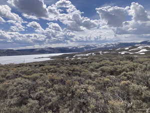 Mountain view with a nearby body of water