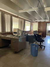 Open office area in mezzanine