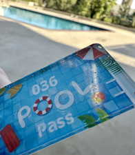 View of swimming pool pass for secure private access