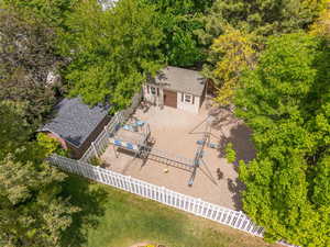 View of subject property backyard
