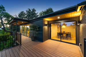 View of wooden terrace
