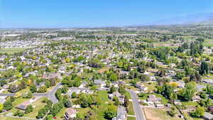 Bird's eye view of a mountain backdrop