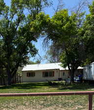 View of front of property featuring metal roof